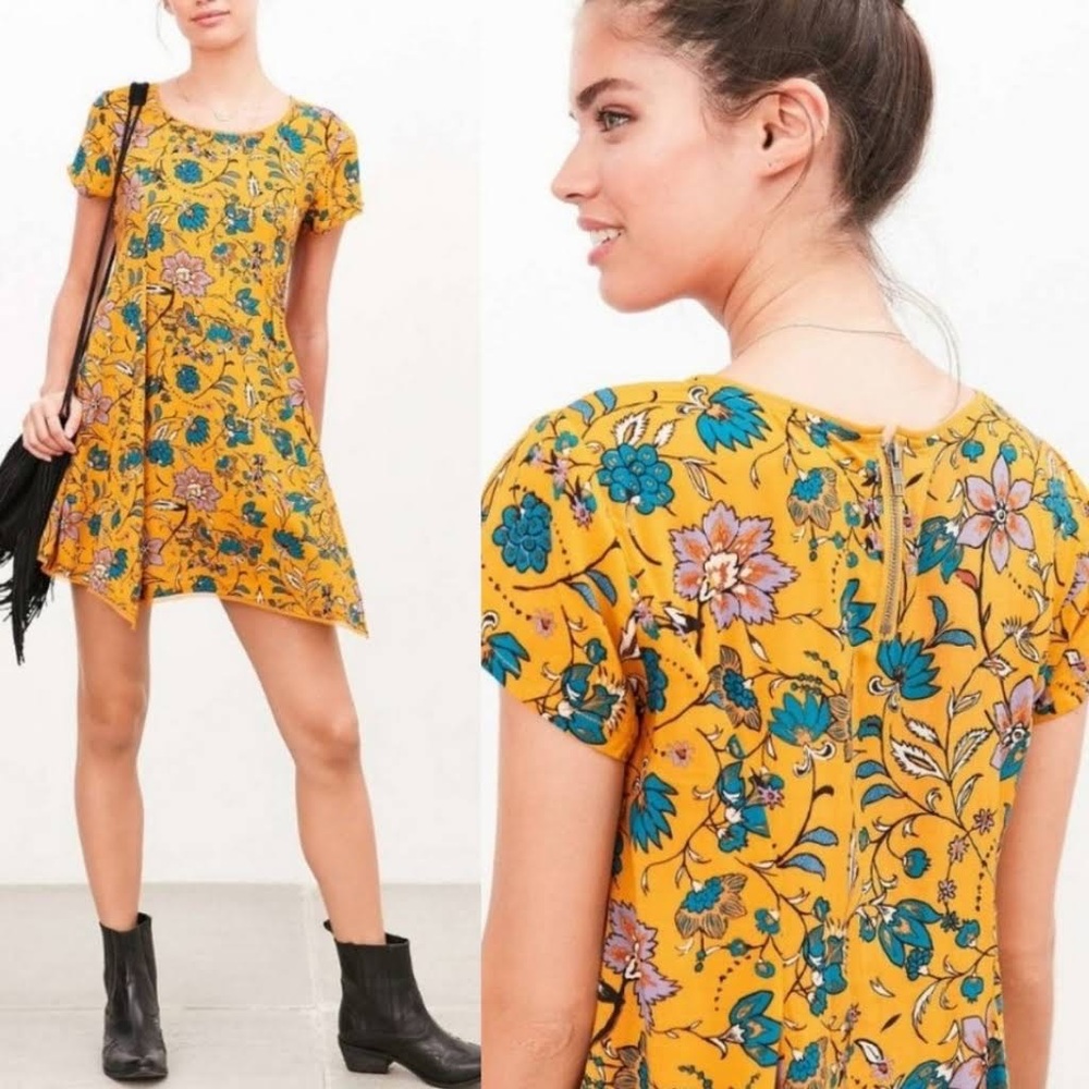 UO Yellow Floral Dress